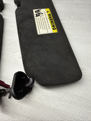 2006-2010 BMW E63 650i M6 Coupe Sun Visors Pair Alcantara OEM *Sticker Flaw