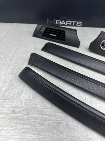 08-13 BMW E92 E93 M3 Interior Trim Set Carbon Leather OEM Genuine