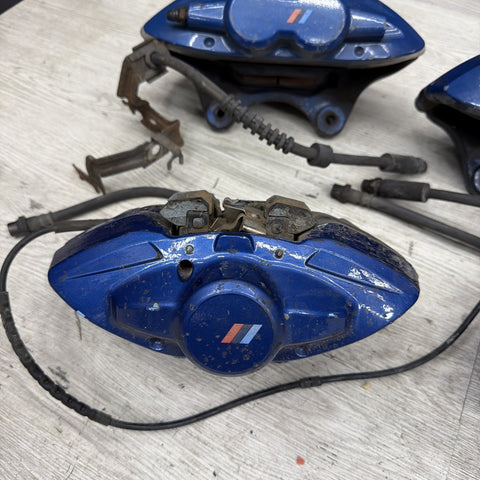 OEM BMW F80 F83 M3 M4 Front Rear 380/370mm Brake Calipers SET Brembo Blue