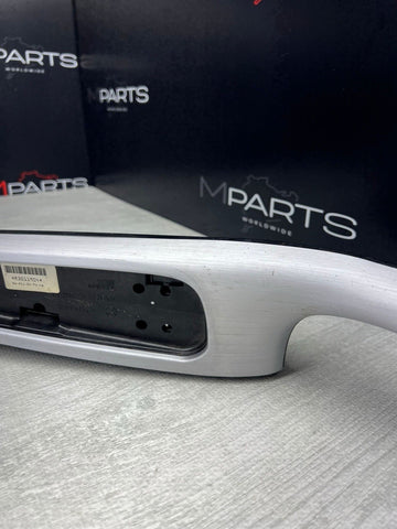 01-06 BMW E46 M3 Brushed Aluminum/Black Door Trim Armrest Right Front Passenger