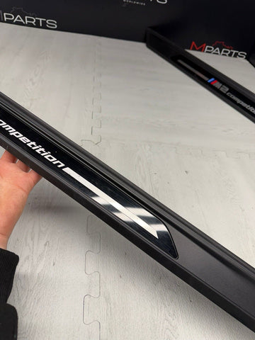 19-21 OEM BMW F87 M2 Competition Front Scuff Plates Door Sills Cover Trims Pair