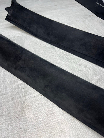 BMW E63 645 650 M6 Coupe A Pillars Trims Covers Alcantara Set OEM