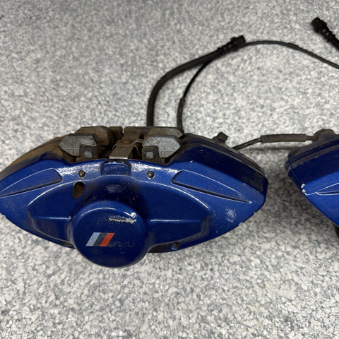 BMW 15-20 F80 F82 F83 M3 M4 Rear Brake Calipers OEM Blue