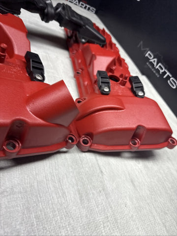 2008-2013 BMW E90 E92 E93 M3 S65 V8 Valve Covers Pair LH RH 7838268 7838267 Red