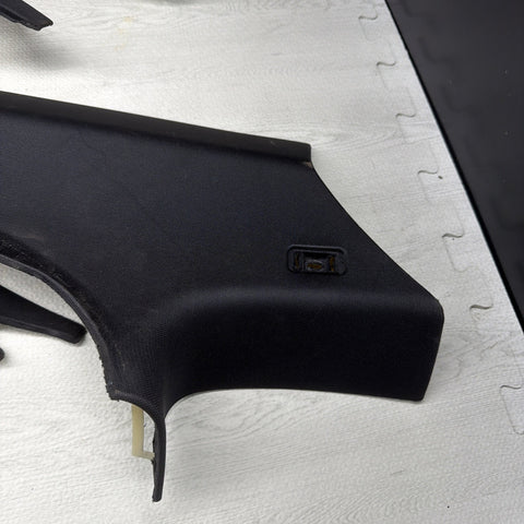 08-13 BMW E92 M3 OEM ABC PILLAR PILLARS BLACK PAIR SET *NOTES*