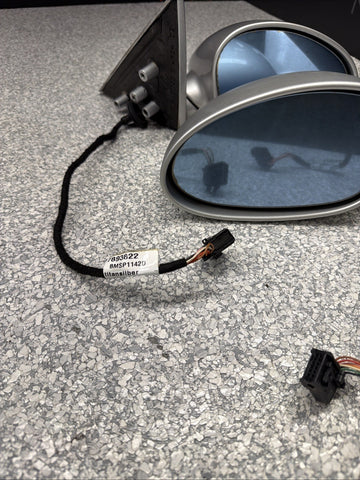 01-06 BMW E46 M3 Side View Door Mirrors Pair Titan Silver *Notes*