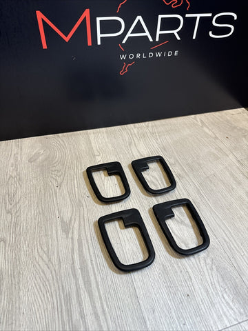 (4) Door Handles Housing Trims 1996-1999 BMW E36 Sedan Interior Black OEM