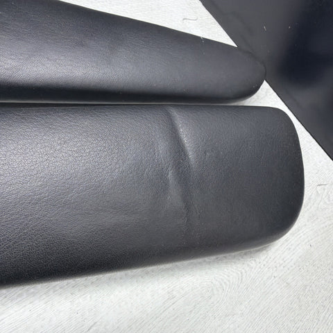 01-06 BMW E46 M3 Convertible Door Upper Arm Rest Armrest Pads Black