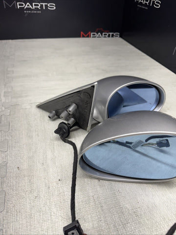 01-06 BMW E46 M3 Side View Door Mirrors Pair Titan Silver