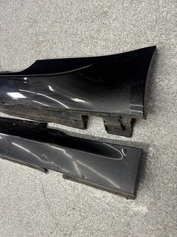 06-10 BMW E63 E64 M6 Side Skirts Rocker Panels Black Sapphire OEM