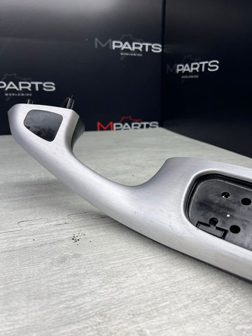 01-06 BMW E46 M3 Brushed Aluminum/Black Door Trim Armrest Right Front Passenger