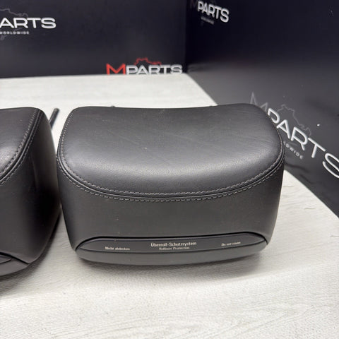 2001-2006 BMW E46 M3 Convertible Black Rear Headrests Head Rests Pair