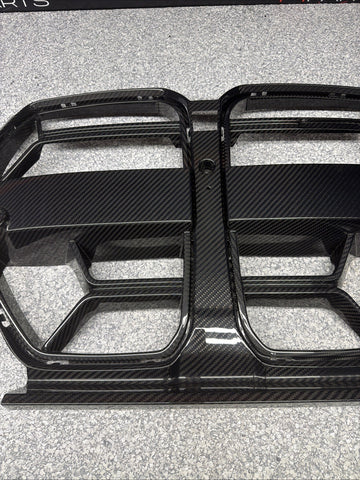 NEW 21-26 BMW G80 G82 G83 M3 M4 REAL CARBON FIBER CSL STYLE NOSE GRILL GRILLE