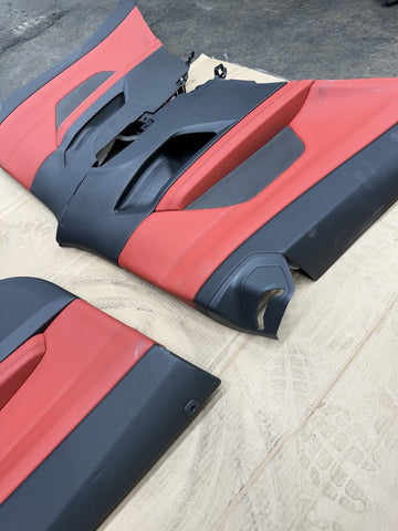 21-26 BMW G82 M4 Coupe Front & Rear Door Cards Panels 5143790492 Fiona Red