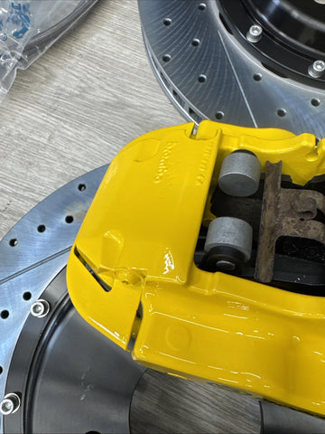 01-06 BMW E46 M3 BREMBO Big Brake Kit Yellow Calipers Rotors Set NEW Plug Play