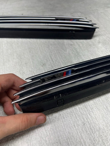 01-06 BMW E46 M3 Left Right Fender Vent Grilles Grills Trims Chrome Genuine OEM