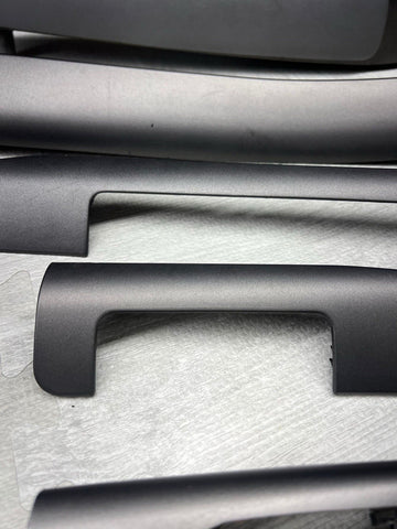 01-06 BMW E46 M3 Convertible Interior Armrests Trim Set Titan Shadow Grey + Pads