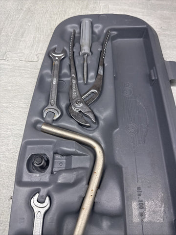 2001-2006 BMW E46 325 330 M3 Convertible Emergency Trunk Tool Kit Assembly OEM