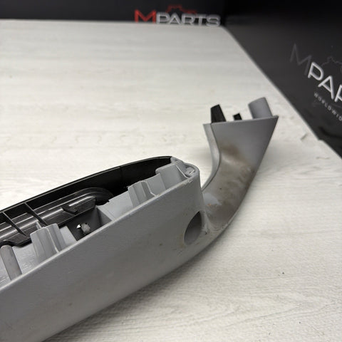 01-06 BMW E46 M3 Brushed Aluminum/Grey Door Trim Armrest Right Front Passenger