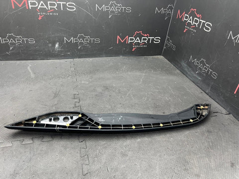 15-19 FERRARI 488 CENTER TUNNEL CONSOLE TRIM PANEL OEM LEATHER WHITE STITCHING