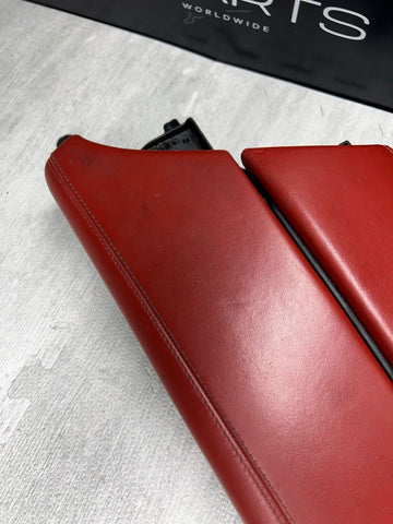 13-16 BMW F10 M5 FRONT CENTER CONSOLE ARMREST MERINO RED / SAKHIR ORANGE LEATHER