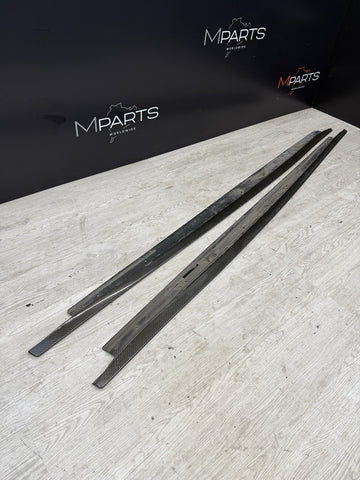 3D DESIGN Carbon Fiber Rocker Panel Side Skirt Extensions 15-18 BMW F80 M3 Sedan