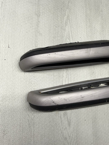 01-06 BMW OEM E46 M3 Convertible Brushed Aluminum/Black Trims Armrests Rear Pair