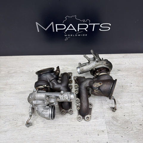 OEM BMW F80 F82 F83 F87 M2 M3 M4 S55 Engine Turbos Turbocharger Set 60k Miles