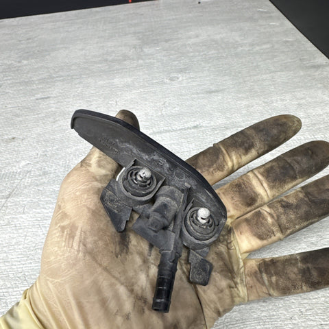 01-06 BMW E46 M3 Right Passenge Head Light Washer Jet Cover 8256180 Steel Gray