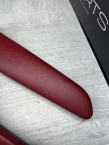 01-06 BMW E46 M3 Coupe Door Upper Arm Rest Armrest Pads Imola Red