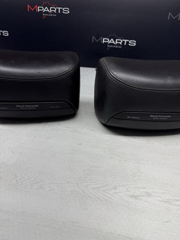 2001-2006 BMW E46 M3 Convertible Black Rear Headrests Head Rests Pair