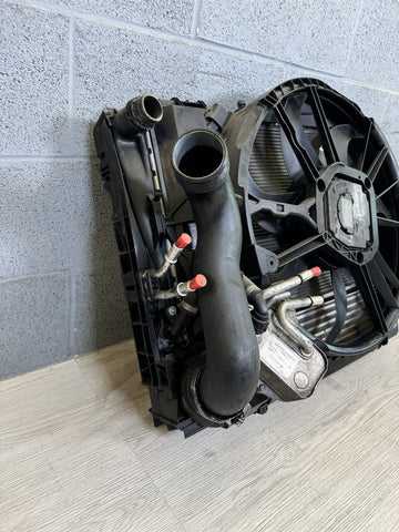 11-12 BMW E90 E92 E93 335 N55 Electric Engine Radiator Condenser Cooling Fan