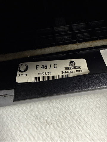 2001-2006 BMW E46 M3 Convertible Grey Rear Headrests Head Rests Pair OEM