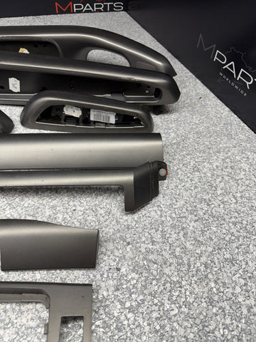01-06 BMW E46 M3 Convertible Interior Armrests Trim Set Titan Shadow *Notes*