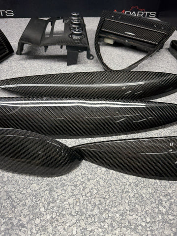 06-07 OEM BMW E63 E64 M6 Front Rear Door Dash Center Console Carbon Trim *Notes*