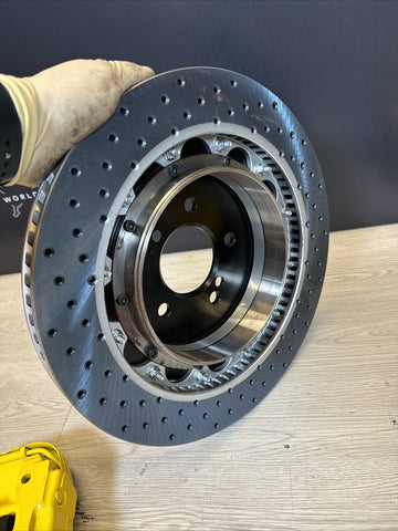 01-06 BMW E46 M3 BREMBO Big Brake Kit Yellow Calipers Rotors Set NEW Plug Play