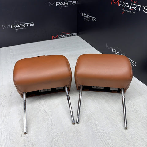 2001-2006 BMW E46 M3 Convertible Cinnamon Rear Headrests Head Rests Pair *Notes*