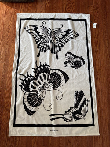 Salvatore Ferragamo Beach Towel Telo Butterfly 327917/001