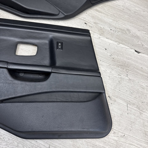 91-98 BMW E36 325 328 M3 SEDAN Rear Left Right Side Door Panels Cards Black OEM