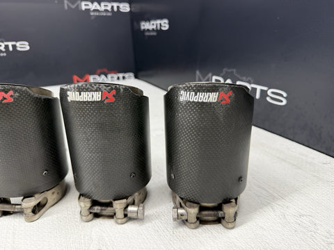 15-20 BMW F80 F82 F83 F87 M2 M3 M4 Carbon Fiber Exhaust Tips Akrapovic