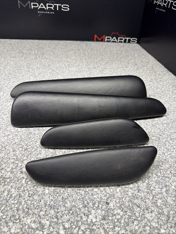 01-06 BMW E46 M3 Convertible Door Upper Arm Rest Armrest Pads Black