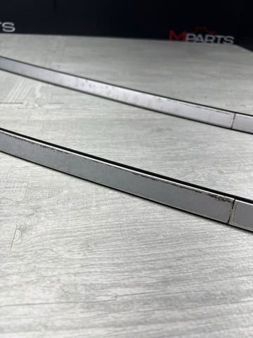 BMW E46 330CI M3 325CI Roof Rails Moldings Trims Titanium Silver Pair Coupe OEM