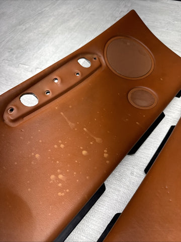 01-06 BMW E46 M3 Convertible Rear Left Right Door Cards Panels Trims Cinnamon