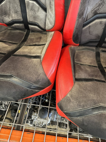 FERRARI F8 Tributo Front Seats Alcantara Grey / Red