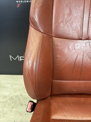 08-13 BMW E92 M3 Coupe Original Fox Red Interior Front Seats Pair *Notes*