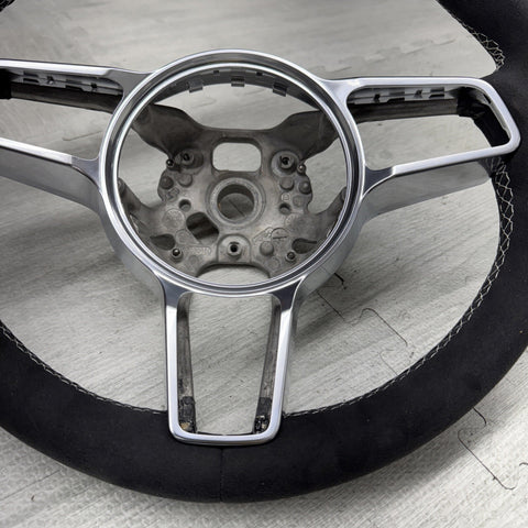 PORSCHE 991 GT3 991.2 GT 3 RS 997.2 BLK LEATHER PDK SHIFT STERRING WHEEL RED TOP