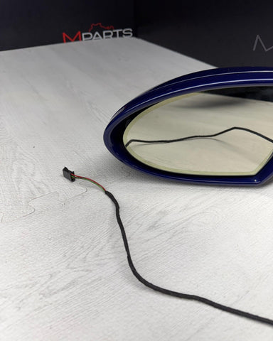 06-10 BMW E63 E64 M6 Left Side View Mirror Auto Dimming Interlagosblau OEM