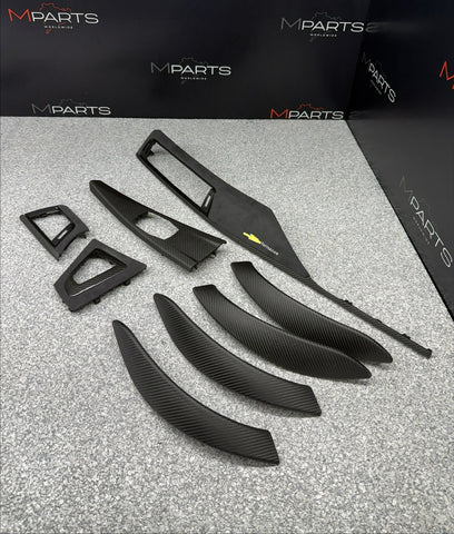 13-18 BMW F30 330 335 F80 M3 FRONT DASH CENTER CONSOLE DOOR TRIMS PANELS