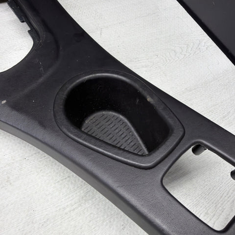 BMW E93 M3 08-13 Front Black Leather Manual Center Console Trim Assembly OEM