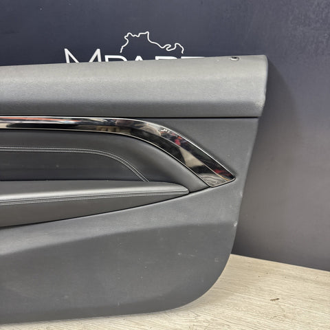 15-20 BMW F82 F83 M4 S55 Front Right Passenger Black Leather Door Card Panel